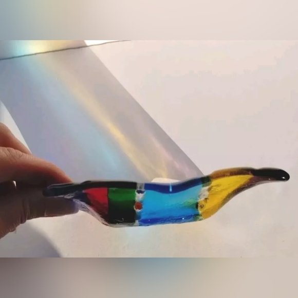 Vintage Murano Italy Millefiori STRIPED Art Glass Trinket Jewelry Dish Square - Picture 4 of 9